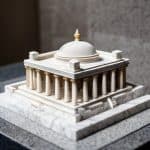 Image of a movie prop, architecture, a temple design